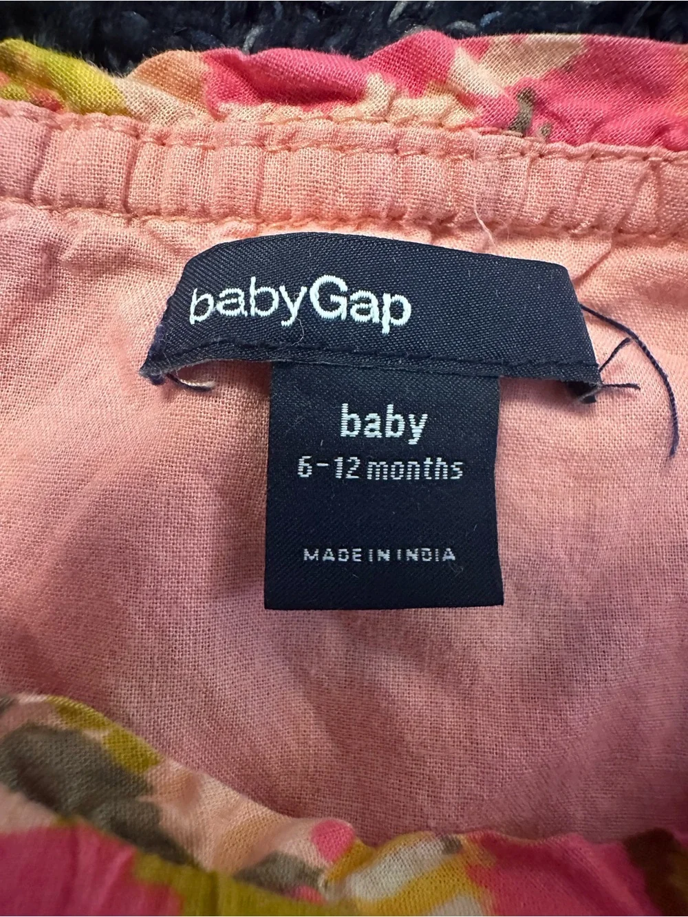 Baby Gap Floral Blouse Top Pink Watercolor Print 6-12M